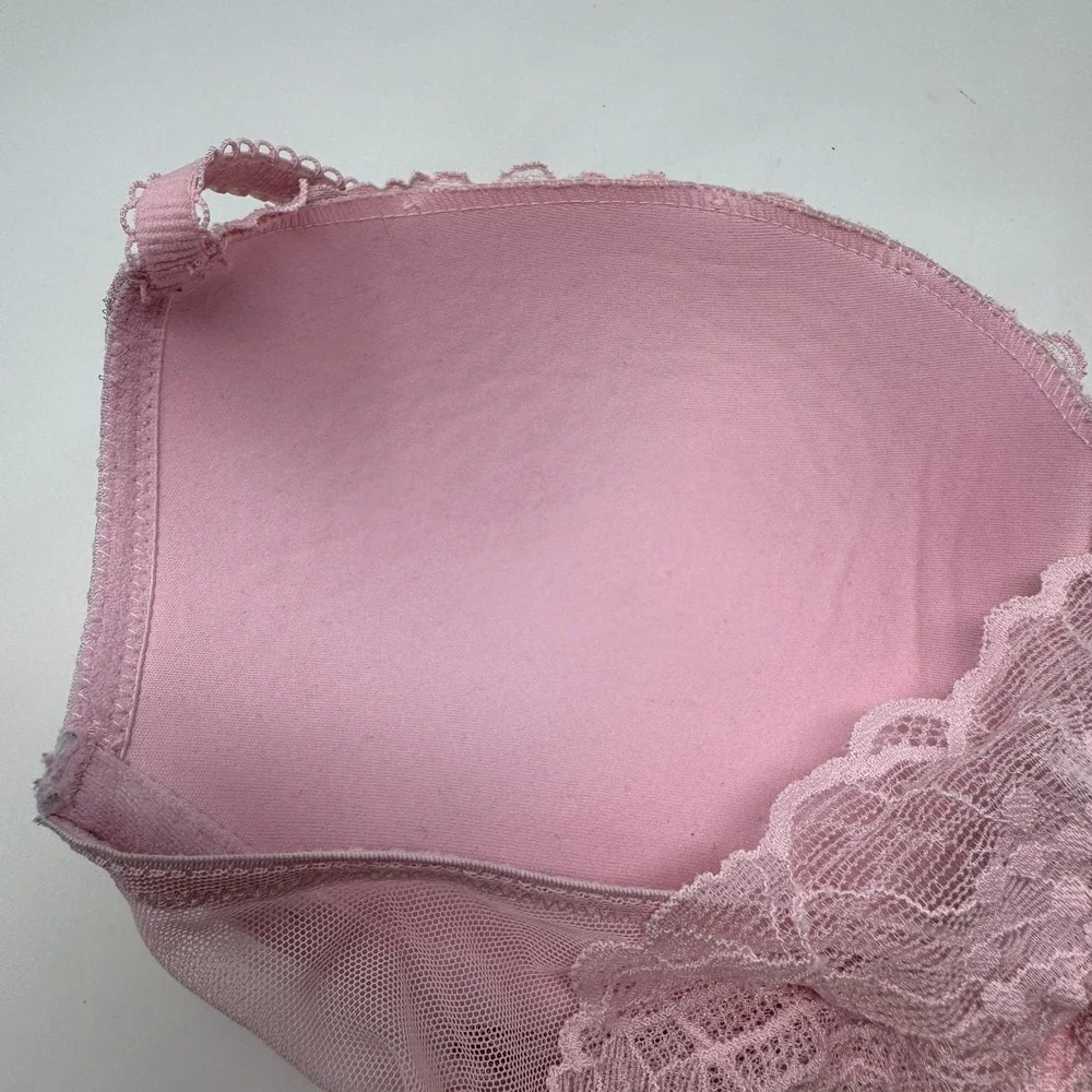 PINK Victoria's Secret Floral Lace Date Underwire Racerback Push-Up Bra 32DD
